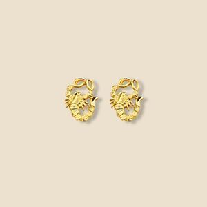 14K Solid Gold Scorpion Push Back Stud Earrings | Earrings By Tehrani Jewelry